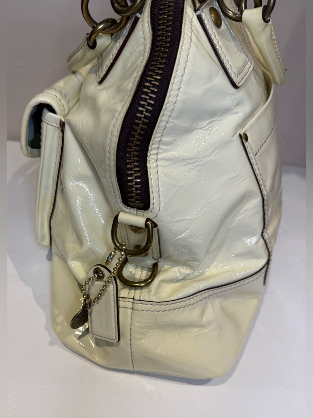 Coach Francine with Legacy Lining Brass Hardware Calf Leather 2008 12295 - Picture 7 of 11